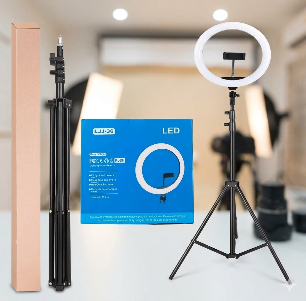 14-Inch LED Ring Light with 3 Color Modes