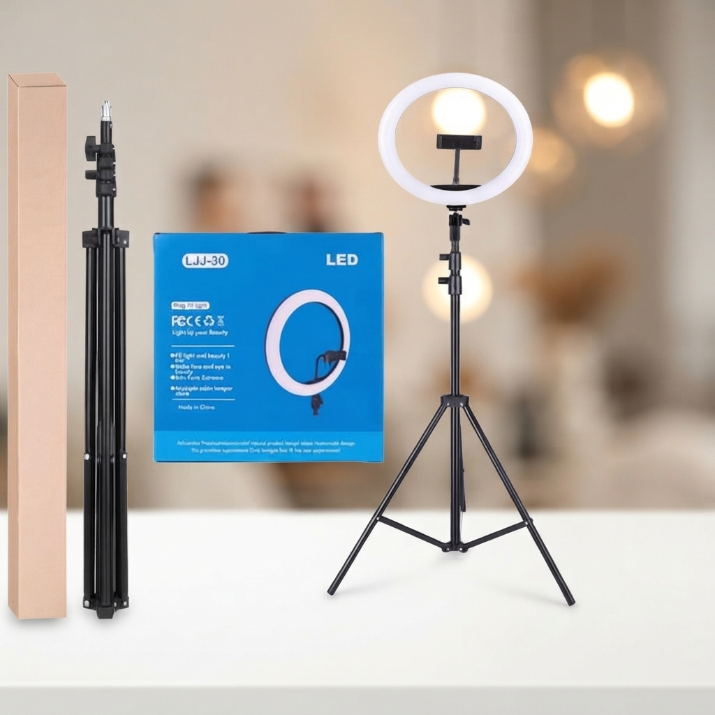 LJJ 12-Inch Ring Light - Professional Lighting for Content Creation
