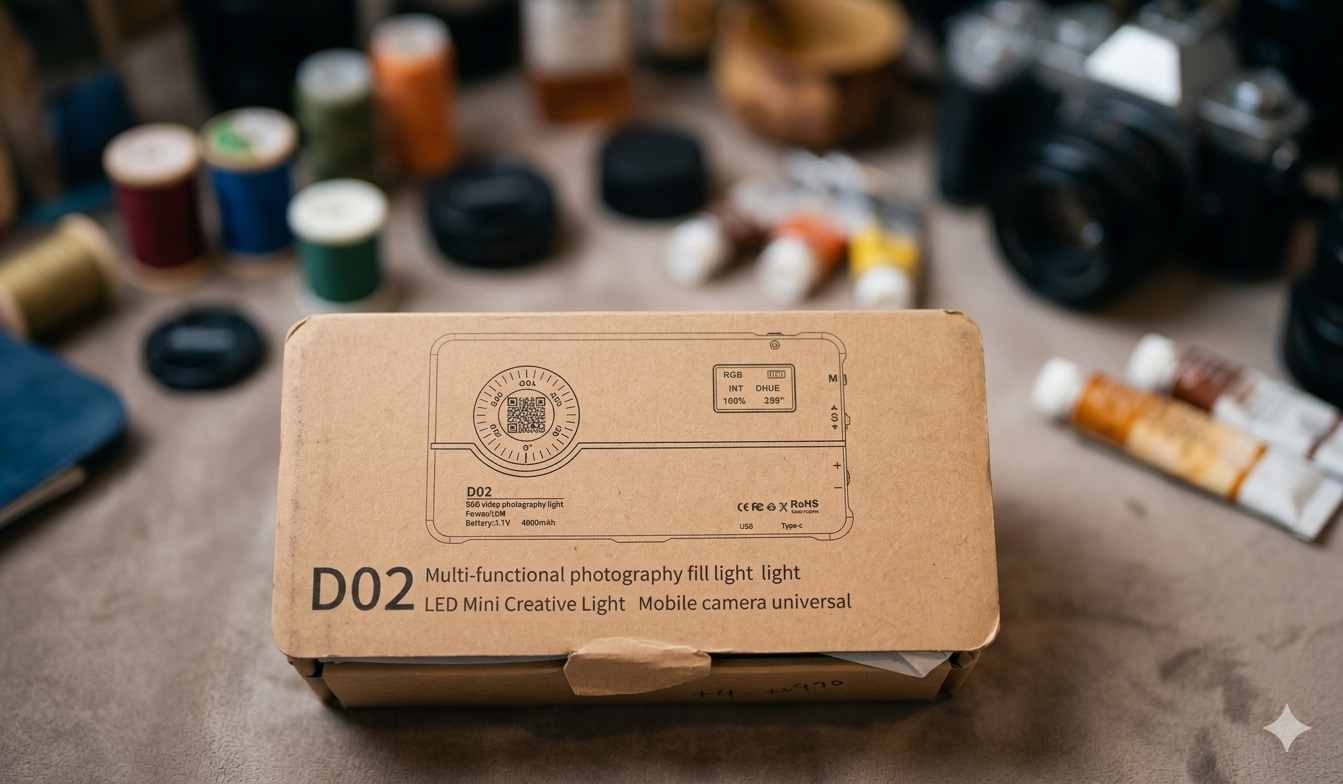 D02 RGB Influencer Light – Compact Creative Lighting for Photography and Content Creation