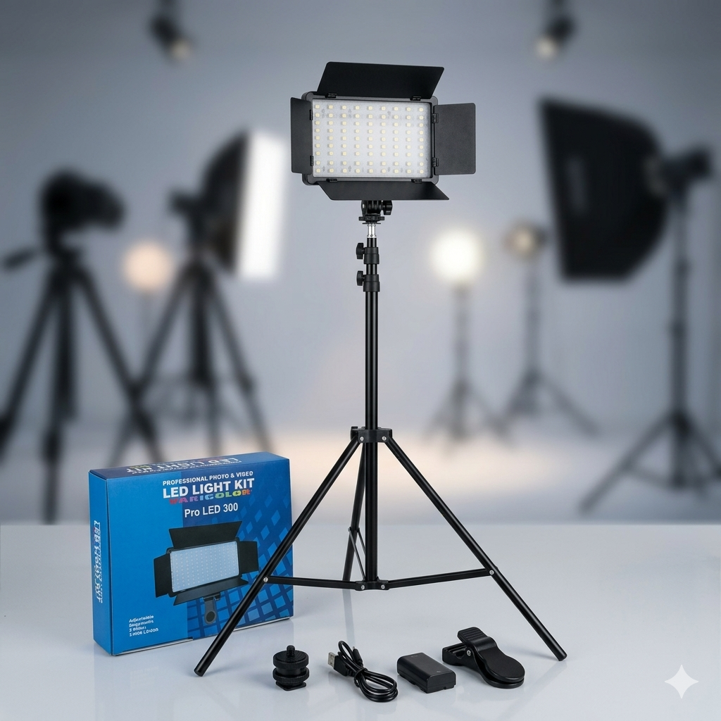 Professional LED 300 Kit – Compact and Reliable Lighting for Content Creators