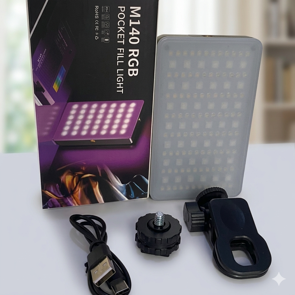 M140 RGB Influencer Light – Pocket-Sized Professional Lighting for Creators