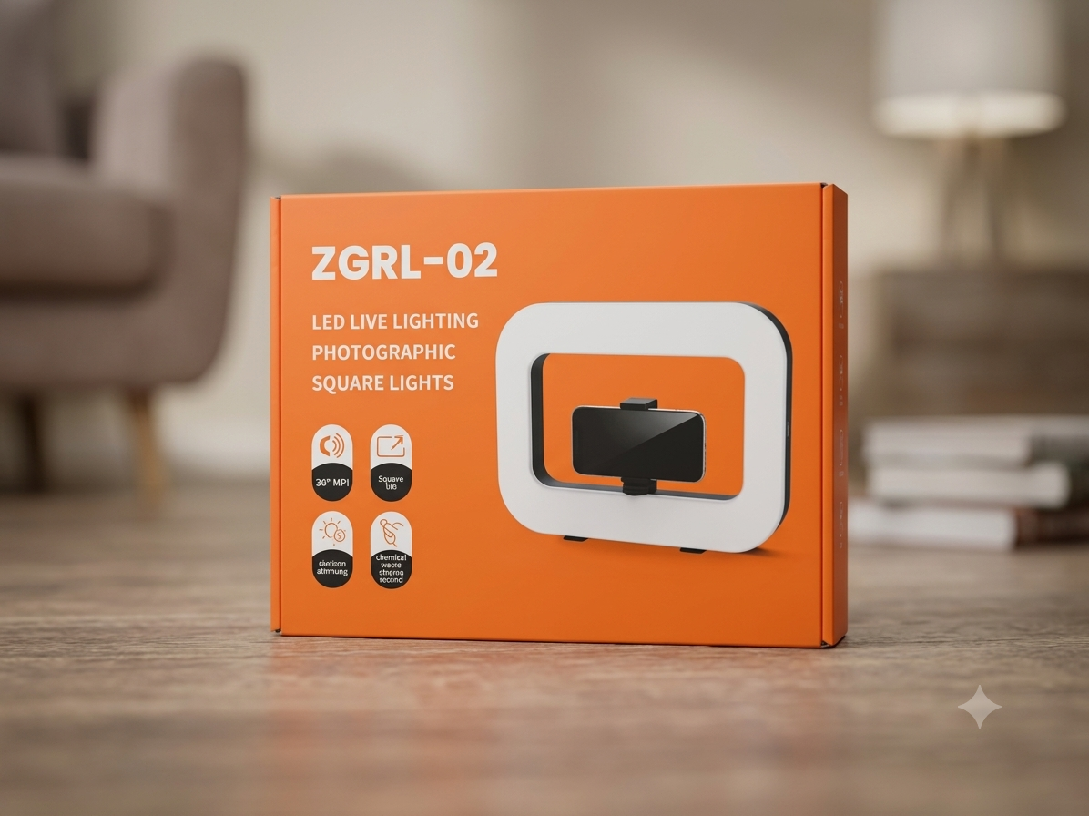 ZGRL02 Influencer Light – Professional Square LED Fill Light for Content Creators